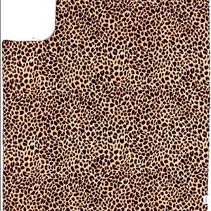 VS PINK Leopard Print Sherpa Blanket & Throw Pillow